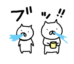 The two funny cats sticker #6033400