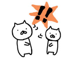 The two funny cats sticker #6033416