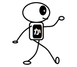 Dancing HiraganaMan! sticker #6034748