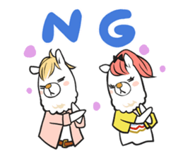 Alpaca of Aku volume hairdresser sticker #6034818