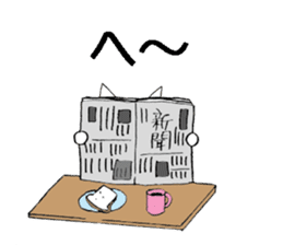 cheeky white cat with big eyes sticker #6036363