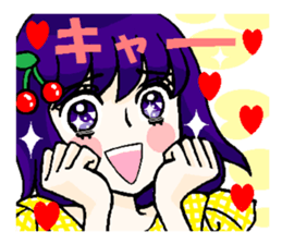 2 patterns girl sticker #6036615