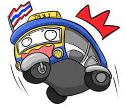 Wow!! Amazing TAXI : 3 wheels car sticker #6036843