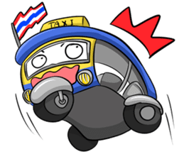 Wow!! Amazing TAXI : 3 wheels car sticker #6036843