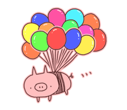 A sticker of a happy pig 2 -SASEBO.ver- sticker #6038478