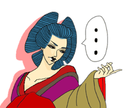 Japanese Oiran sticker #6039069