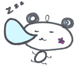 Bear cheeks flowers sticker #6041256