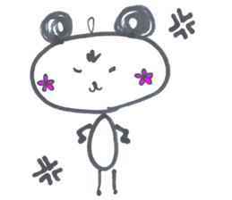 Bear cheeks flowers sticker #6041259