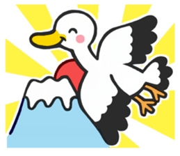 Stork sticker for baby want people sticker #6041958