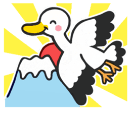 Stork sticker for baby want people sticker #6041958