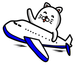 Summer vacation of cat sticker #6043010