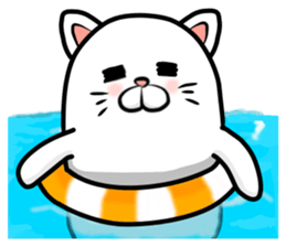 Summer vacation of cat sticker #6043013