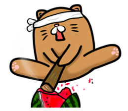 Summer vacation of cat sticker #6043018