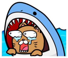 Summer vacation of cat sticker #6043019