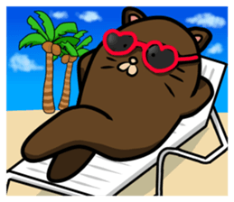 Summer vacation of cat sticker #6043025