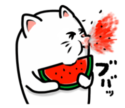 Summer vacation of cat sticker #6043034