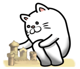 Summer vacation of cat sticker #6043036