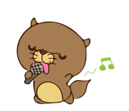 The sea otter singing a cappella sticker #6043182