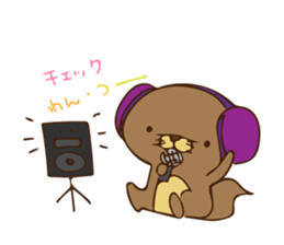 The sea otter singing a cappella sticker #6043196