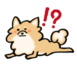 Brown fluffy dog sticker #6043704