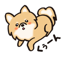Brown fluffy dog sticker #6043707