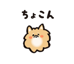 Brown fluffy dog sticker #6043708
