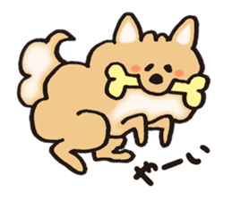 Brown fluffy dog sticker #6043710