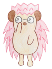 Pink Hedgehog sticker #6044140