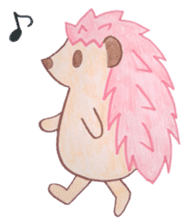 Pink Hedgehog sticker #6044145