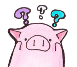 pink happy  pig sticker #6045647