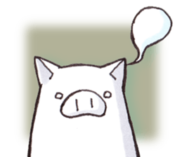 pink happy  pig sticker #6045649