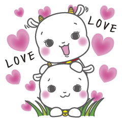 White goat LOVE * LOVE