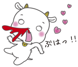 White goat LOVE * LOVE sticker #6046102