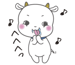 White goat LOVE * LOVE sticker #6046104