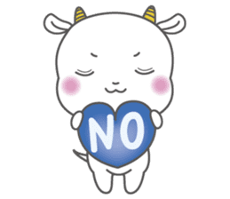 White goat LOVE * LOVE sticker #6046111