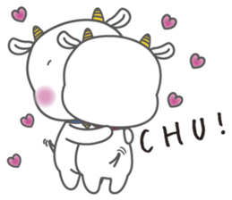White goat LOVE * LOVE sticker #6046117