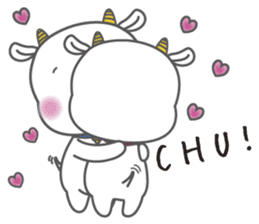 White goat LOVE * LOVE sticker #6046117