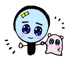 With a magnifying glass 4 item friend sticker #6046361