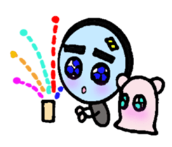 With a magnifying glass 4 item friend sticker #6046362