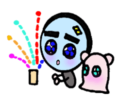 With a magnifying glass 4 item friend sticker #6046362