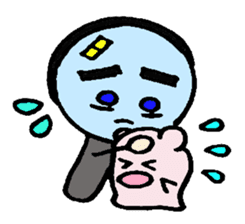 With a magnifying glass 4 item friend sticker #6046363