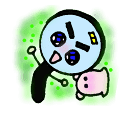 With a magnifying glass 4 item friend sticker #6046372