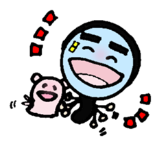 With a magnifying glass 4 item friend sticker #6046373