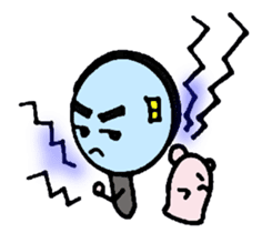 With a magnifying glass 4 item friend sticker #6046383