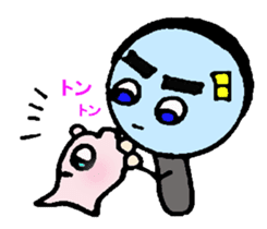 With a magnifying glass 4 item friend sticker #6046385