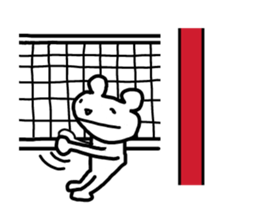 Polar bear love volleyball. sticker #6047046