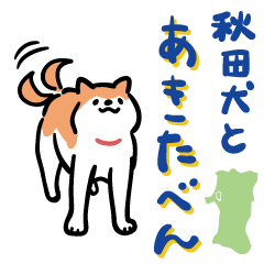 Akita Dialects Sticker Of Akitainu By Ishimatsu Akita Dialects Sticker Of Akitainu By Ishimatsu
