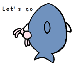 Chubby Shark and His Friend Cute Bunny sticker #6047283