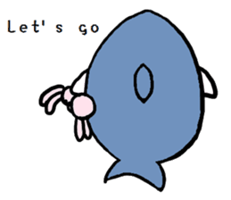 Chubby Shark and His Friend Cute Bunny sticker #6047283