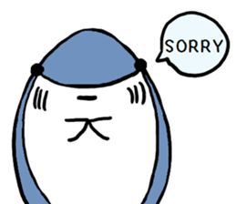 Chubby Shark and His Friend Cute Bunny sticker #6047291